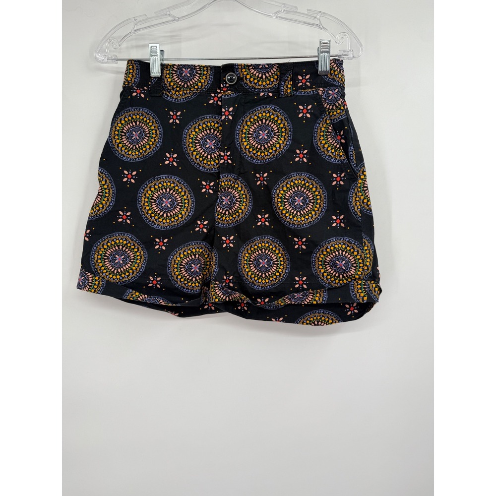 Maeve by Anthropologie Women's Printed High Rise Shorts Black Multicolor Size 2